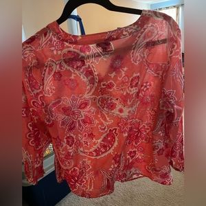 Beautiful bright light weight paisley top